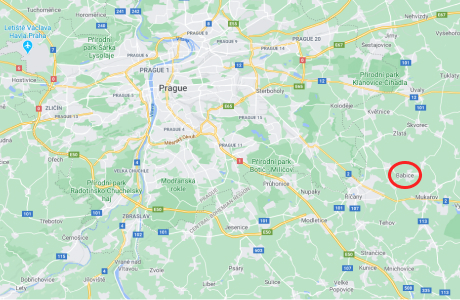 Poloha projektu Viladomy Babice